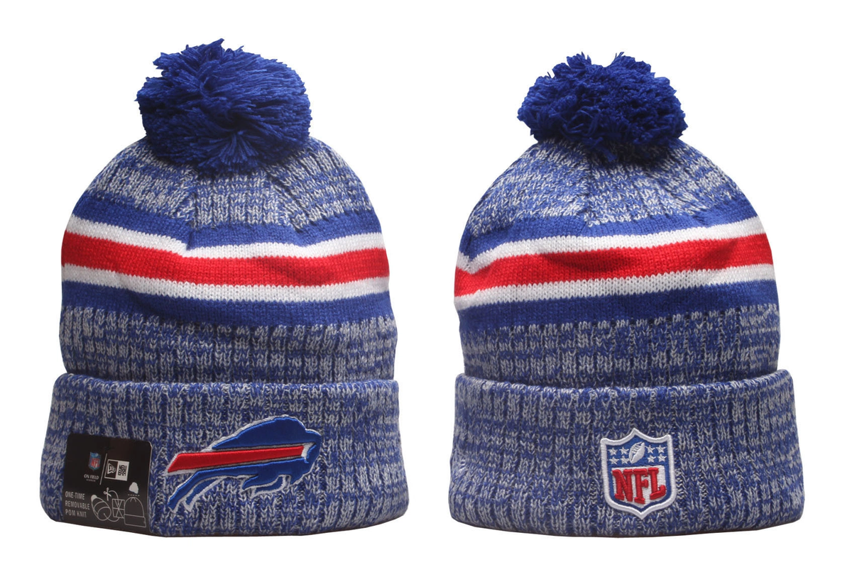 Buffalo Bills Pom Pom Cuffed Knit Beanie