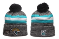 Jacksonville Jaguars Pom Pom Cuffed Knit Beanie