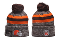 Cleveland Browns Pom Pom Cuffed Knit Beanie