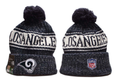 Los Angeles Rams Pom Pom Cuffed Knit Beanie