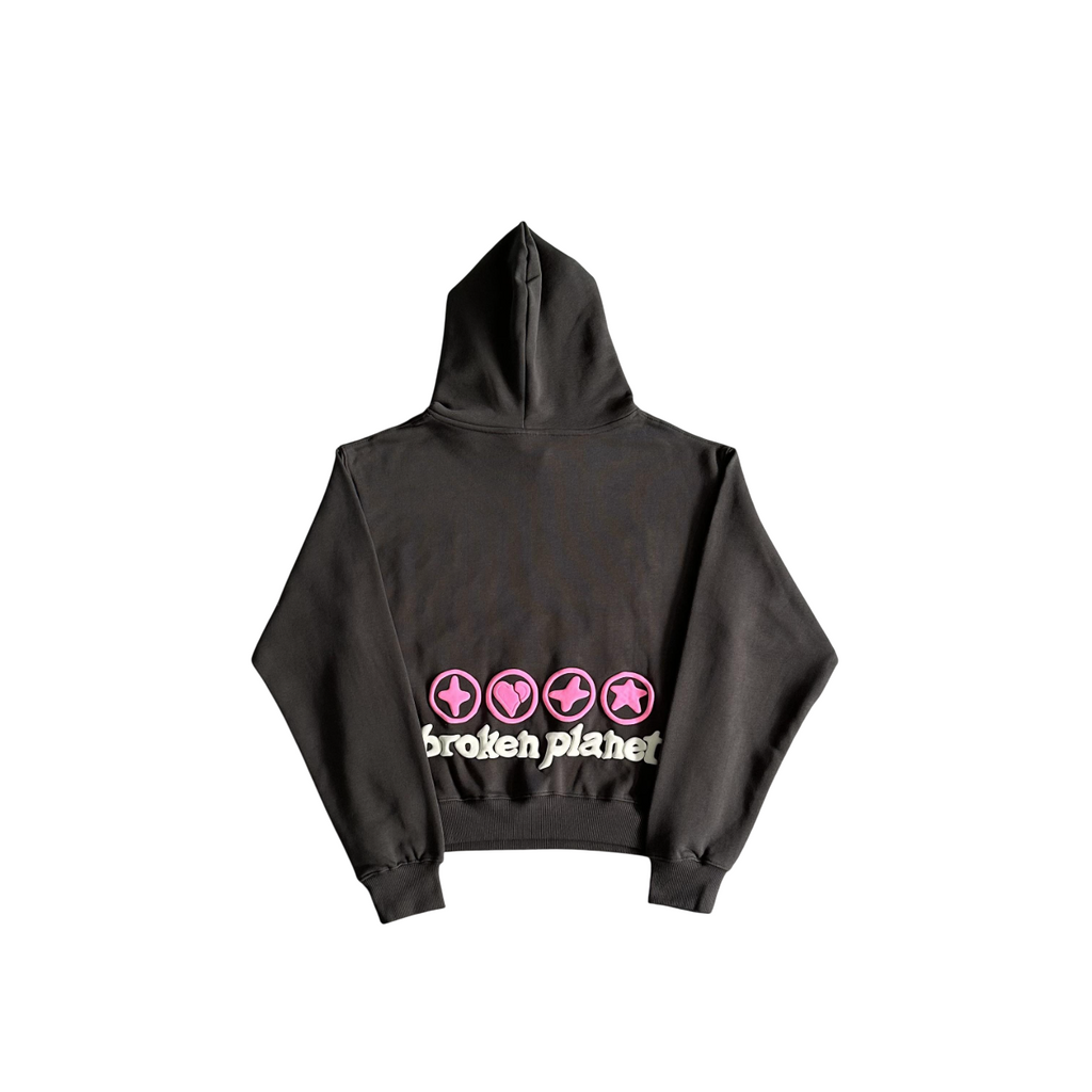 Broken Planet Hearts Are Made To Be Broken Hoodie Black