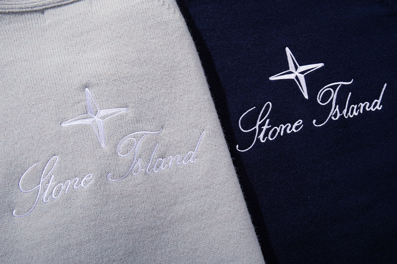STC27 Men's and Women's V-neck Button Double Pocket Ribbed Edge Back Logo Embroidered Knitted Sweater Clothing