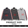 LVC032 New men's and women's high-quality knitted sweaters, jacquard sweaters, baseball jackets, retro American sports style clothing