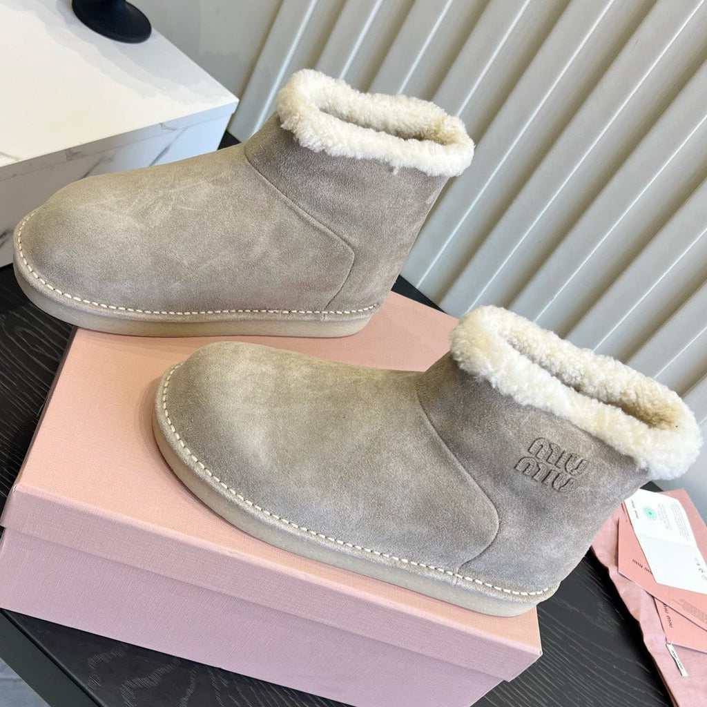 Miu Miu 2026 Snow Ankle Boots Suede 977010