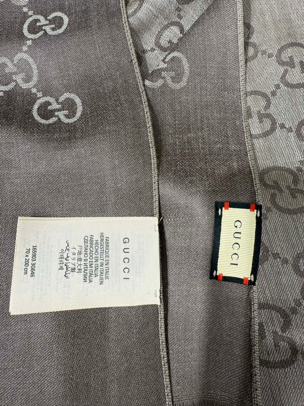 GUCCI 25S SCARF 200 IN CASHMERE SILK 706563